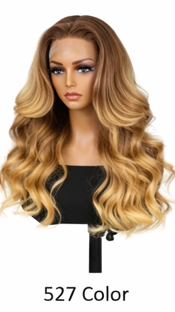 Red Glueless Straight 24' HD Lace Frontal Human Hair Wigs Body Wave