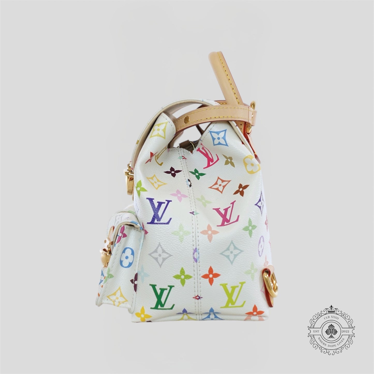 Louis Vuitton x Takashi Murakami Venice Bag in White