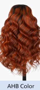 Red Glueless Straight 24' HD Lace Frontal Human Hair Wigs Body Wave