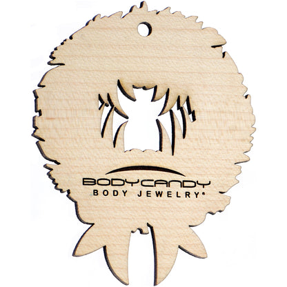 Wood Holiday Vampire Wreath Christmas Ornament