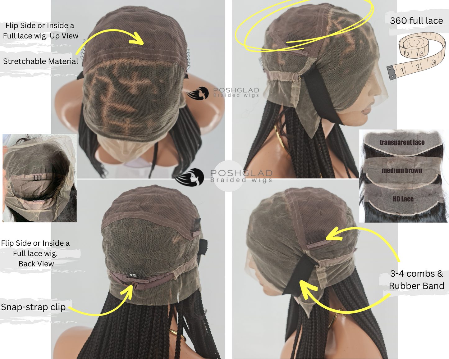 Cornrow Braid Wig - Full Lace - Abiona Lemonade
