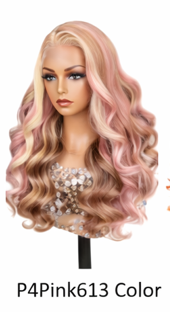 Red Glueless Straight 24' HD Lace Frontal Human Hair Wigs Body Wave