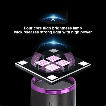 365nm UV Flashlight USB Rechargeable 26650 Battery Waterproof Purple Light Pet Urine & Stain Detector