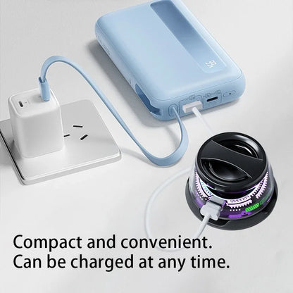 Portable Bluetooth Speaker BT5.3 – Magnetic Mini Speaker with RGB Lights & Phone Holder, Up to 7 Hours Playback